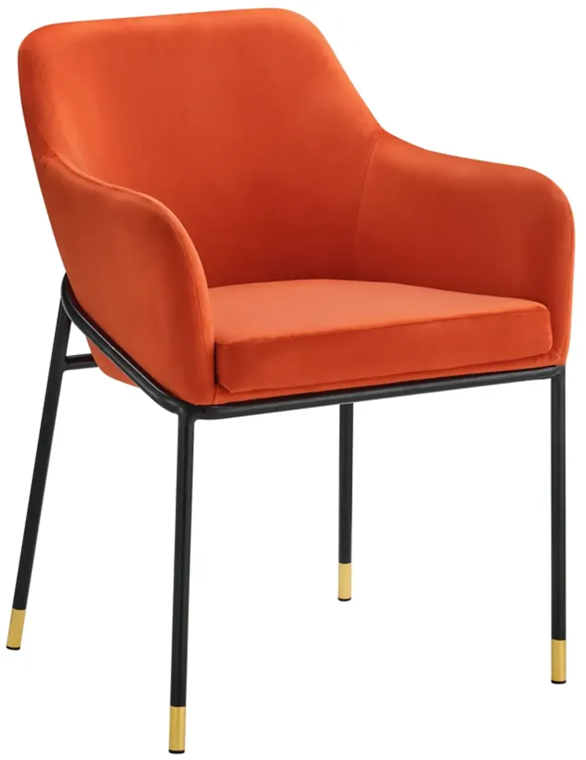 Jovi Performance Velvet Dining Armchair by Modway Black White