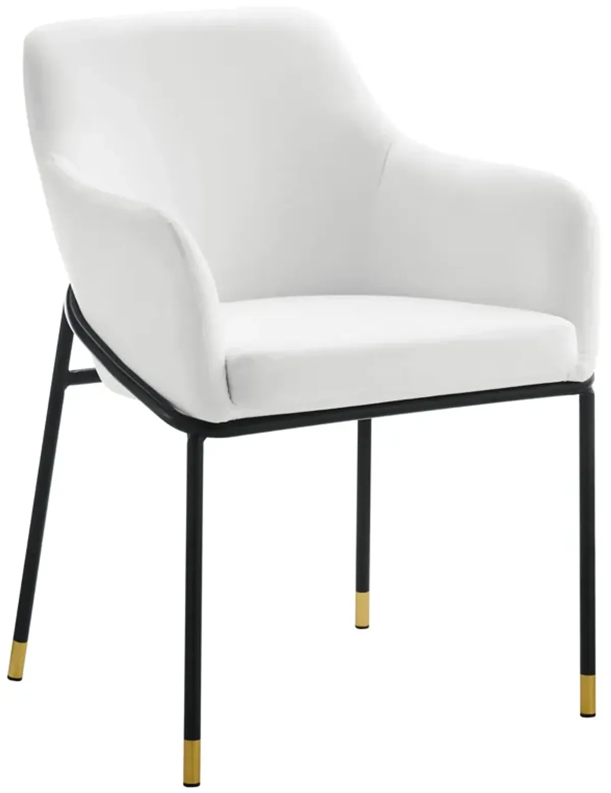 Jovi Performance Velvet Dining Armchair by Modway Black White