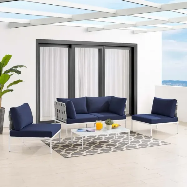 Harmony 4-Piece  Sunbrella® Outdoor Patio Aluminum Seating Set by Modway