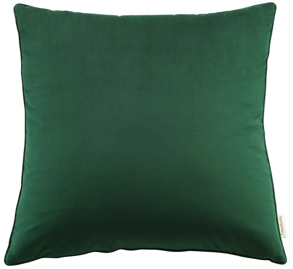 Enhance Performance Velvet Throw Pillow by Modway Green / 24"