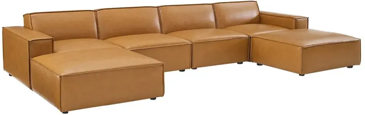 Restore 6-Piece Vegan Leather Sectional Sofa by Modway