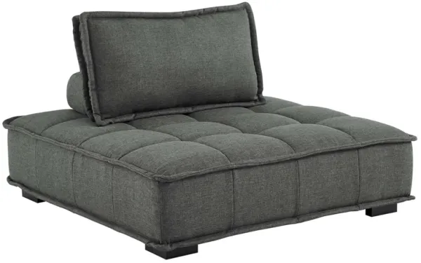Saunter Tufted Fabric Armless Chair by Modway Gray