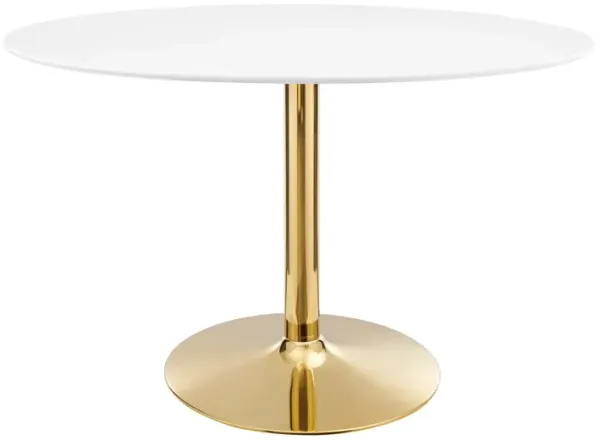 Verne 48" Oval Dining Table by Modway Gold White