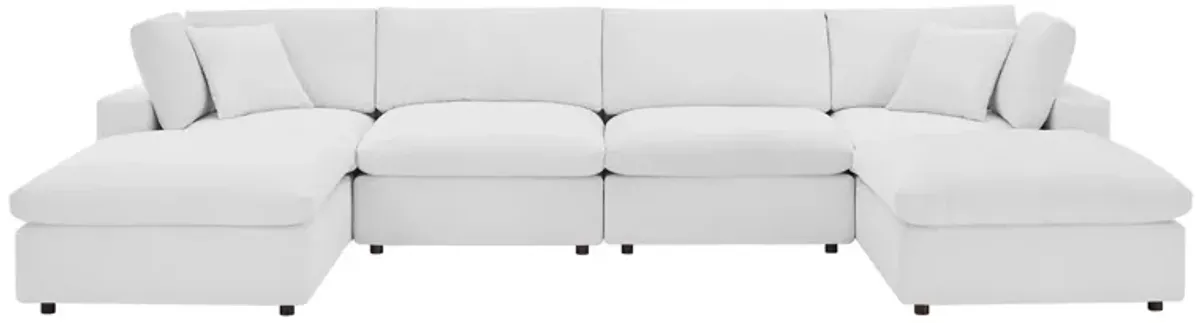 Commix 6-Piece Down Filled Overstuffed Performance Velvet Sectional Sofa by Modway