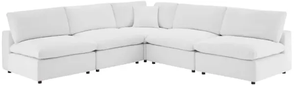 Commix 5-Piece Down Filled Overstuffed Performance Velvet Sectional Sofa by Modway