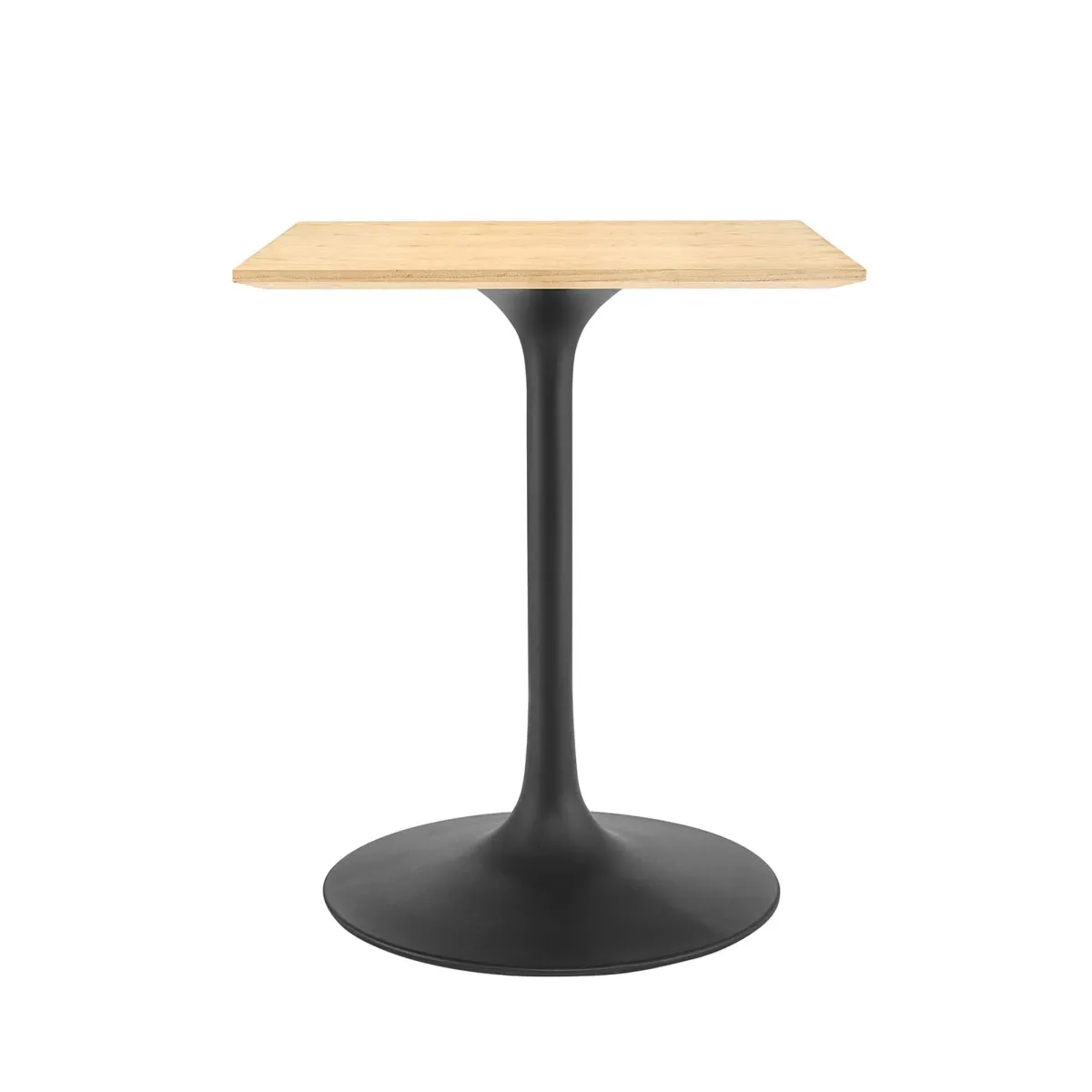 Lippa Square Wood Dining Table by Modway 24" / Black Natural