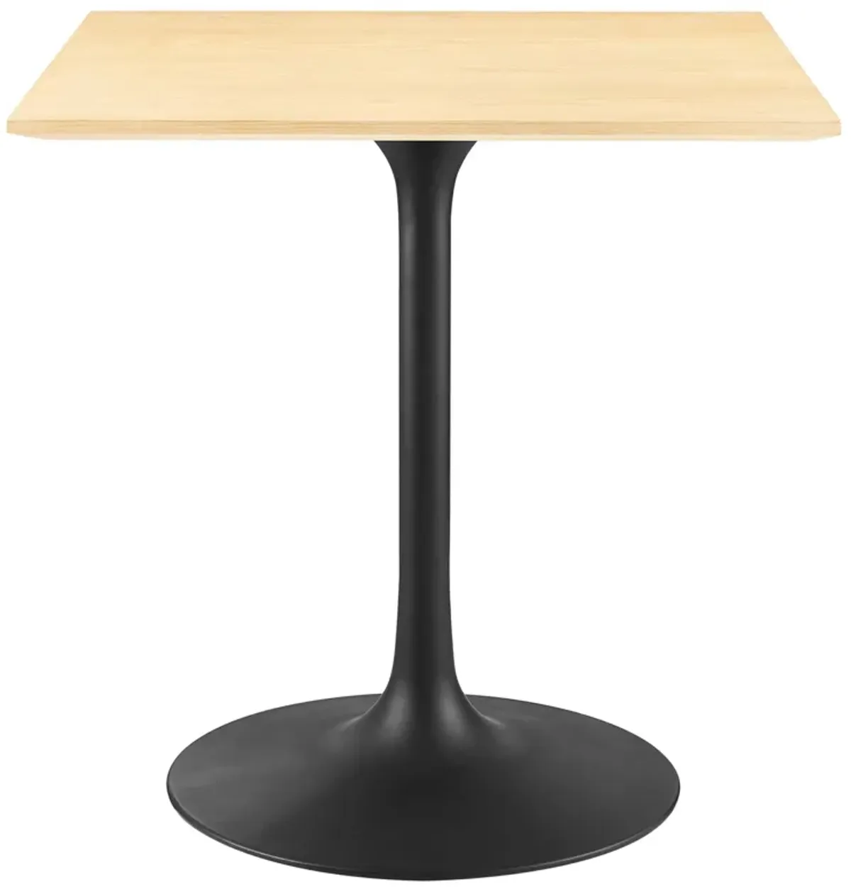 Lippa Square Wood Dining Table by Modway 28" / Black Natural