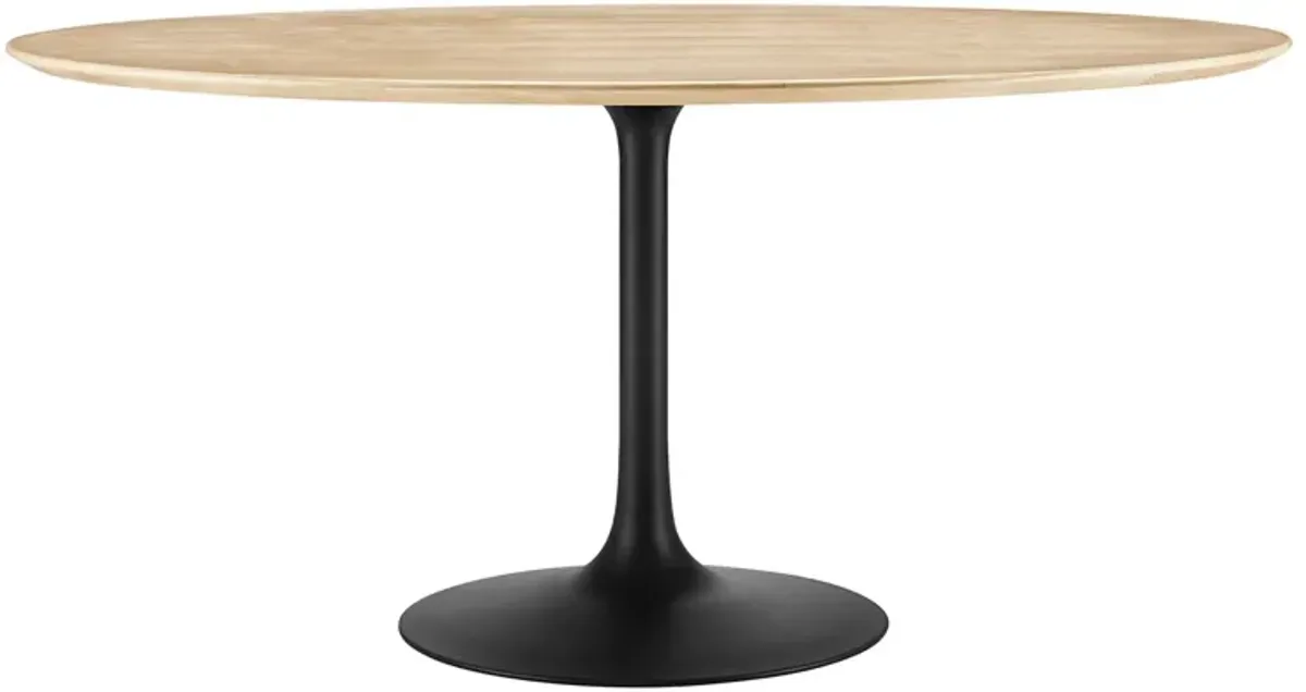Lippa Round 60" Dining Table by Modway Wood / Black Natural