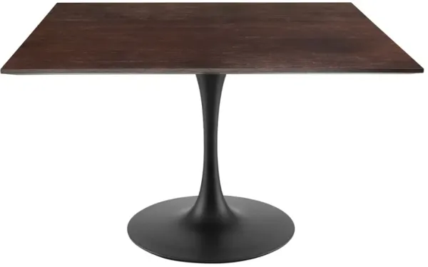 Lippa Square Wood Dining Table by Modway 47" / Black Cherry Walnut