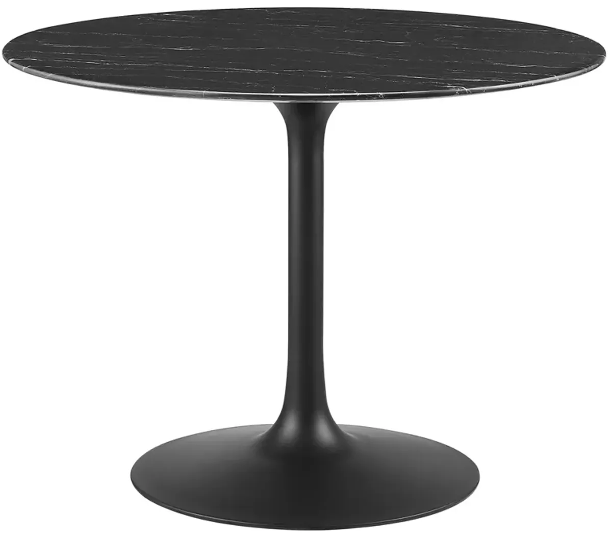 Lippa Round 40" Dining Table by Modway Faux Marble / Black Black