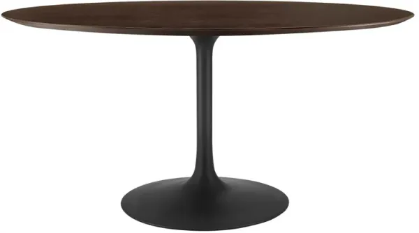 Lippa Oval Wood Dining Table by Modway 60" / Black Cherry Walnut