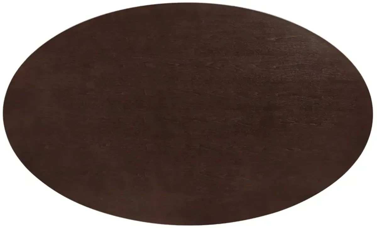Lippa Oval Wood Dining Table by Modway 78" / Black Cherry Walnut