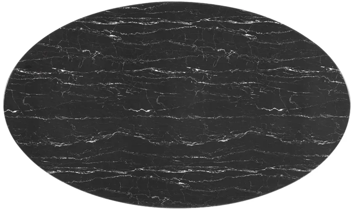 Lippa Oval Artificial Marble Dining Table by Modway