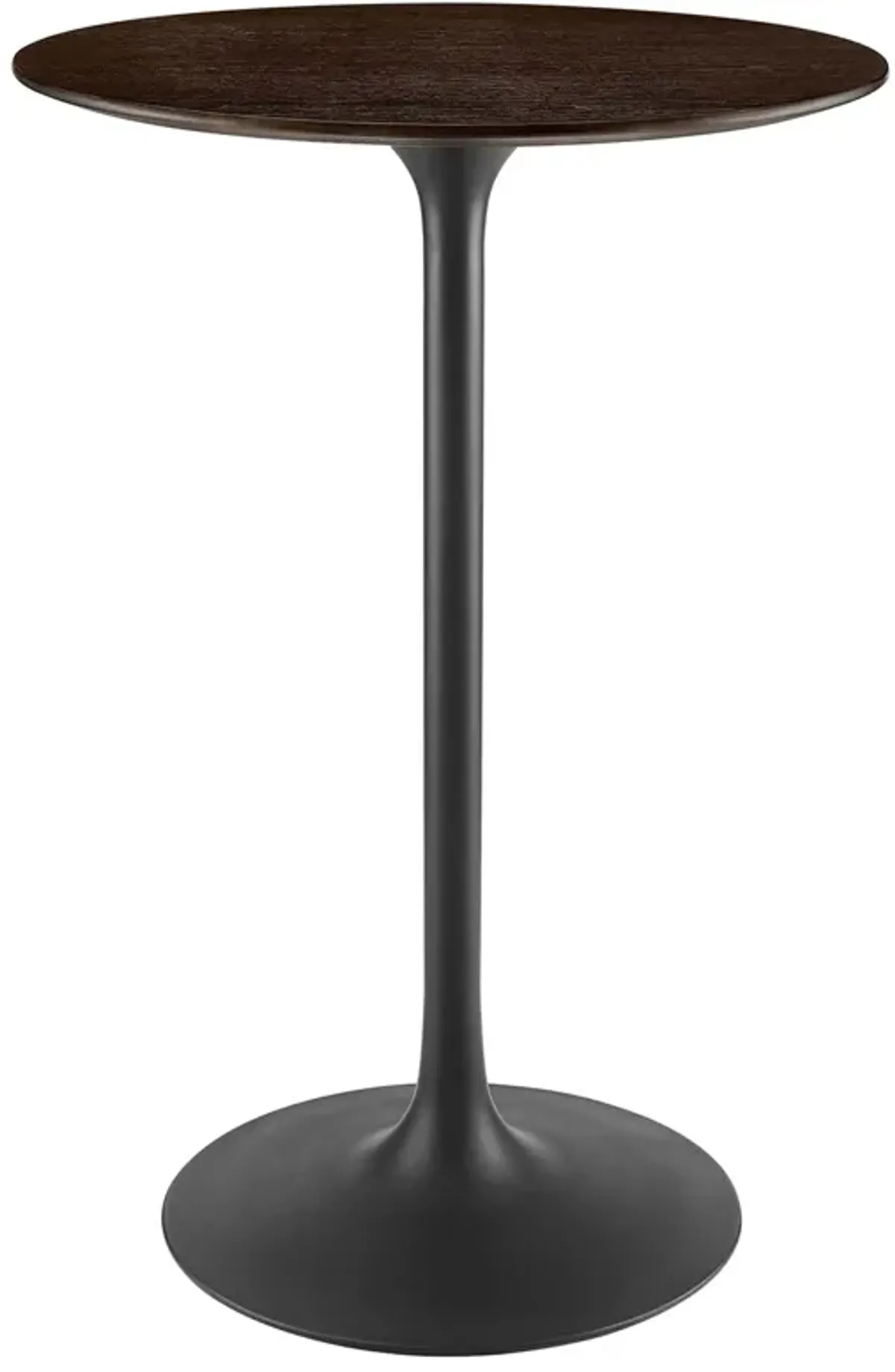 Lippa Round Wood Bar Table by Modway 28" / Black Cherry Walnut