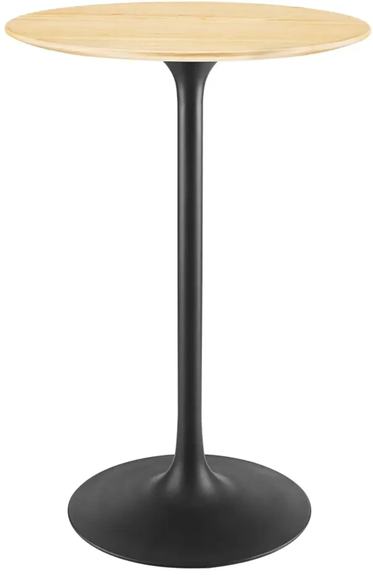 Lippa Round Wood Bar Table by Modway 28" / Black Natural