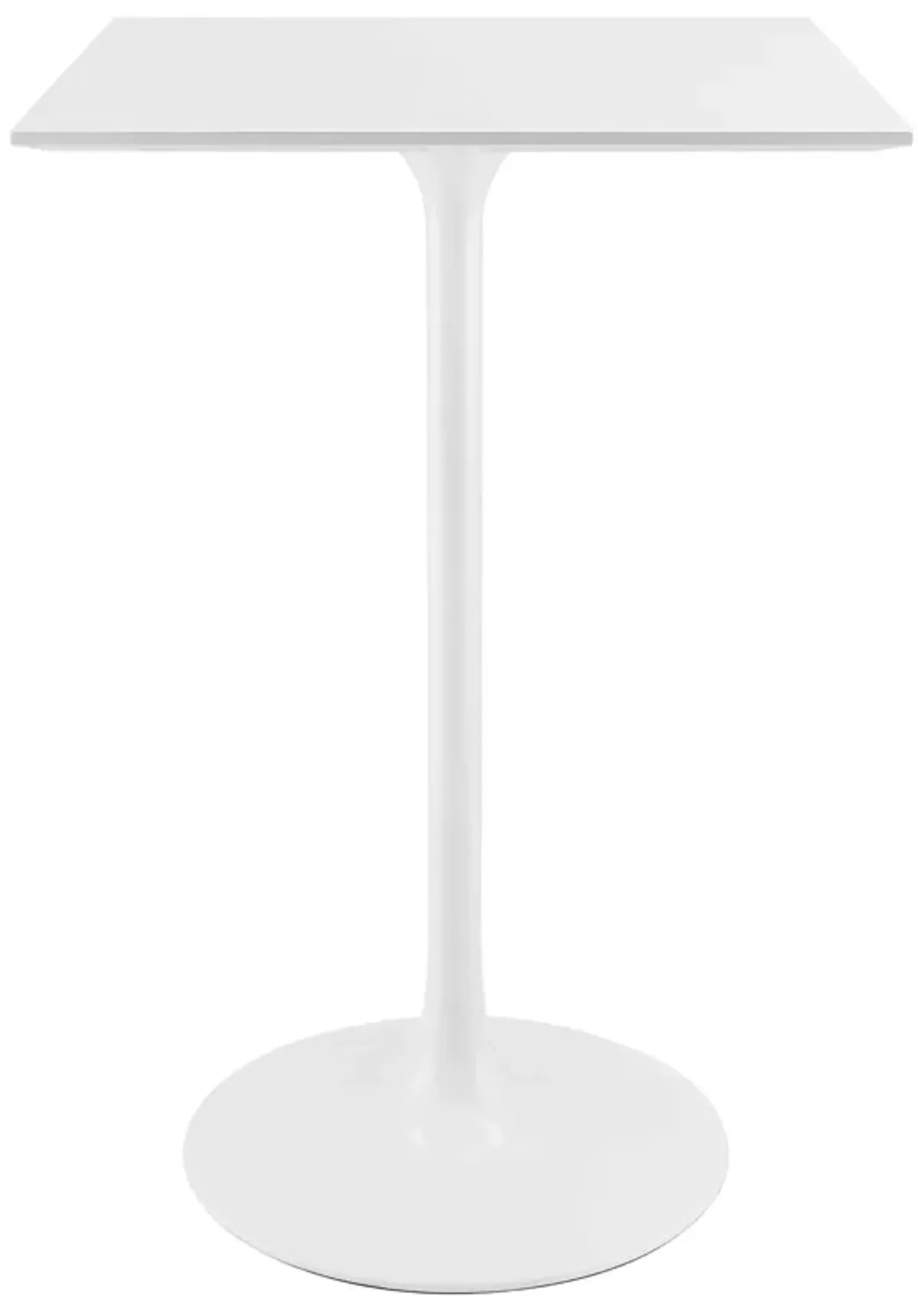 Lippa Square Wood Bar Table by Modway 28" / Black Natural