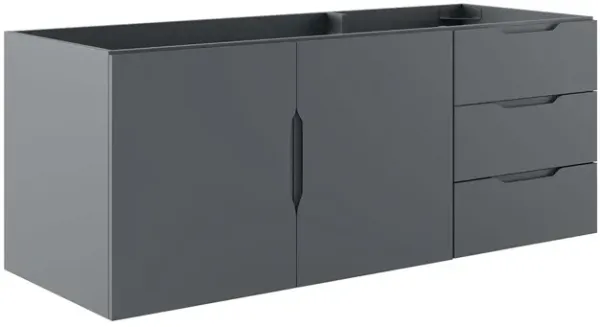 Vitality Bathroom Cabinet Basin Not Included by Modway 48" Double or Single Sink / Gray