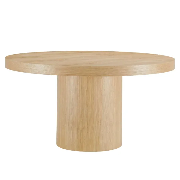 Gratify 60" Round Dining Table by Modway Oak