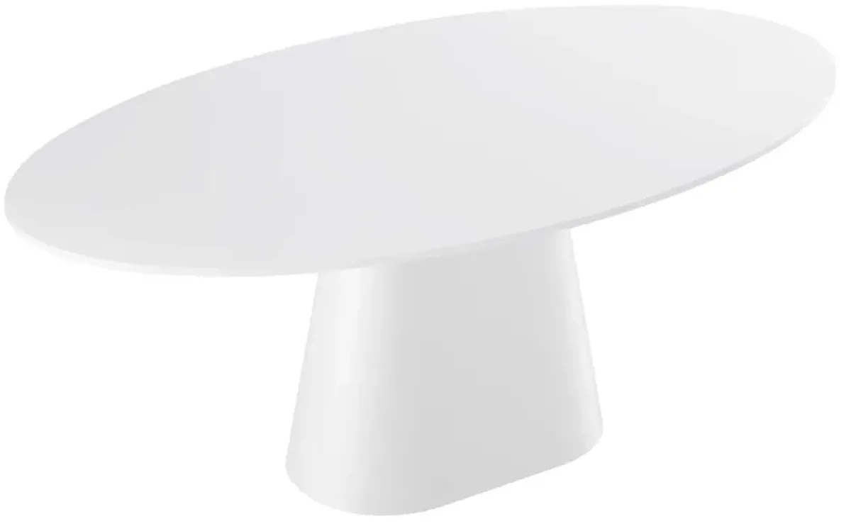 Provision 75" Oval Dining Table by Modway White