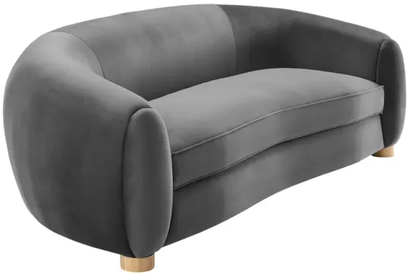 Abundant Performance Velvet Sofa by Modway Charcoal