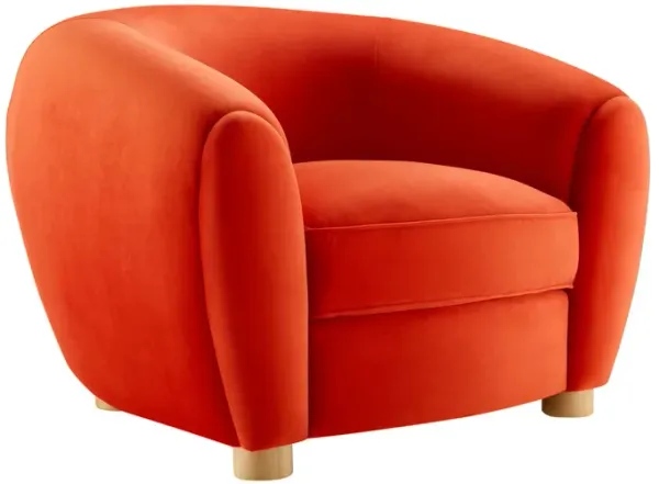 Abundant Performance Velvet Armchair by Modway Orange