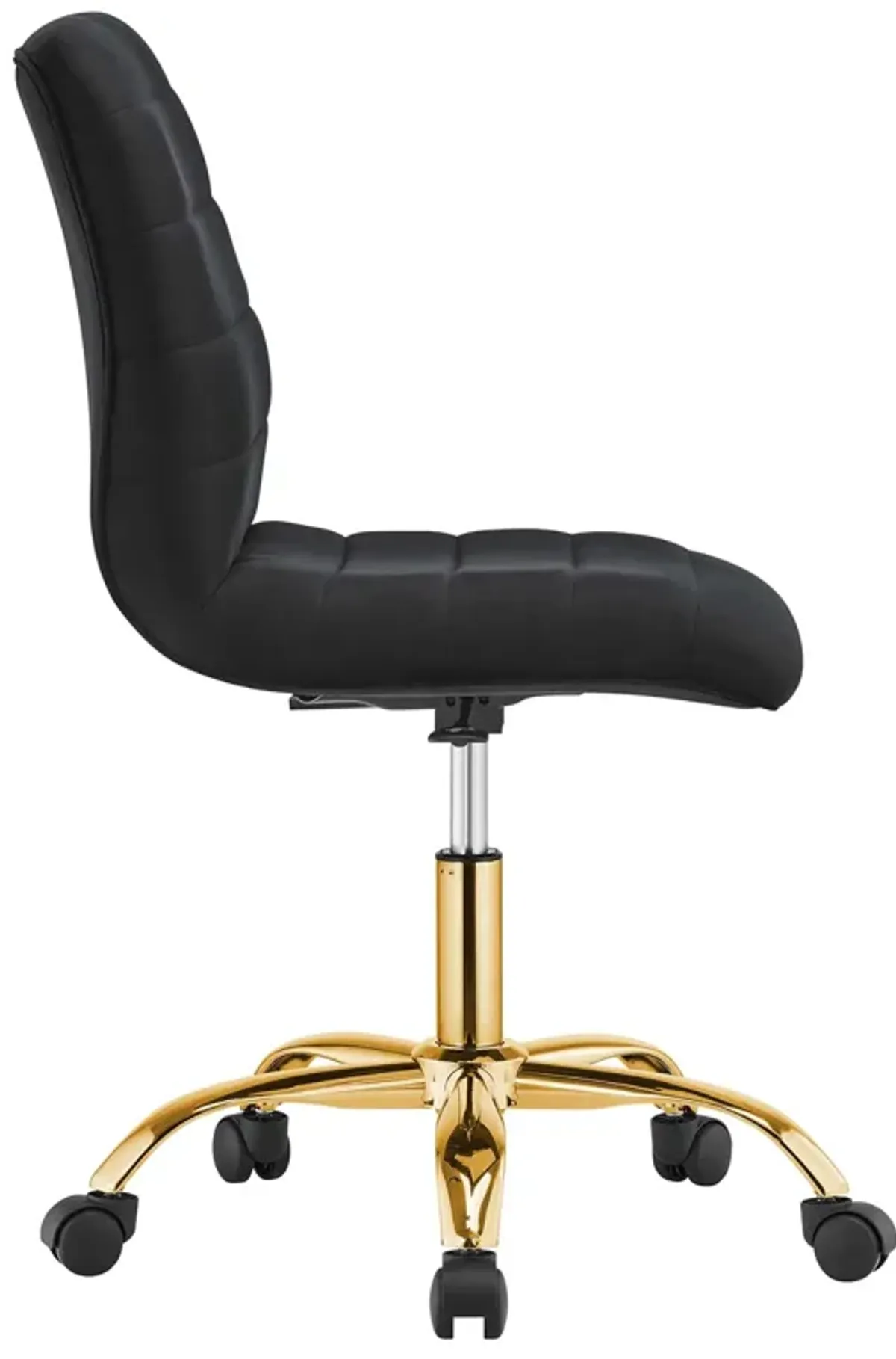 Ripple Armless Performance Velvet Office Chair by Modway Gold Black