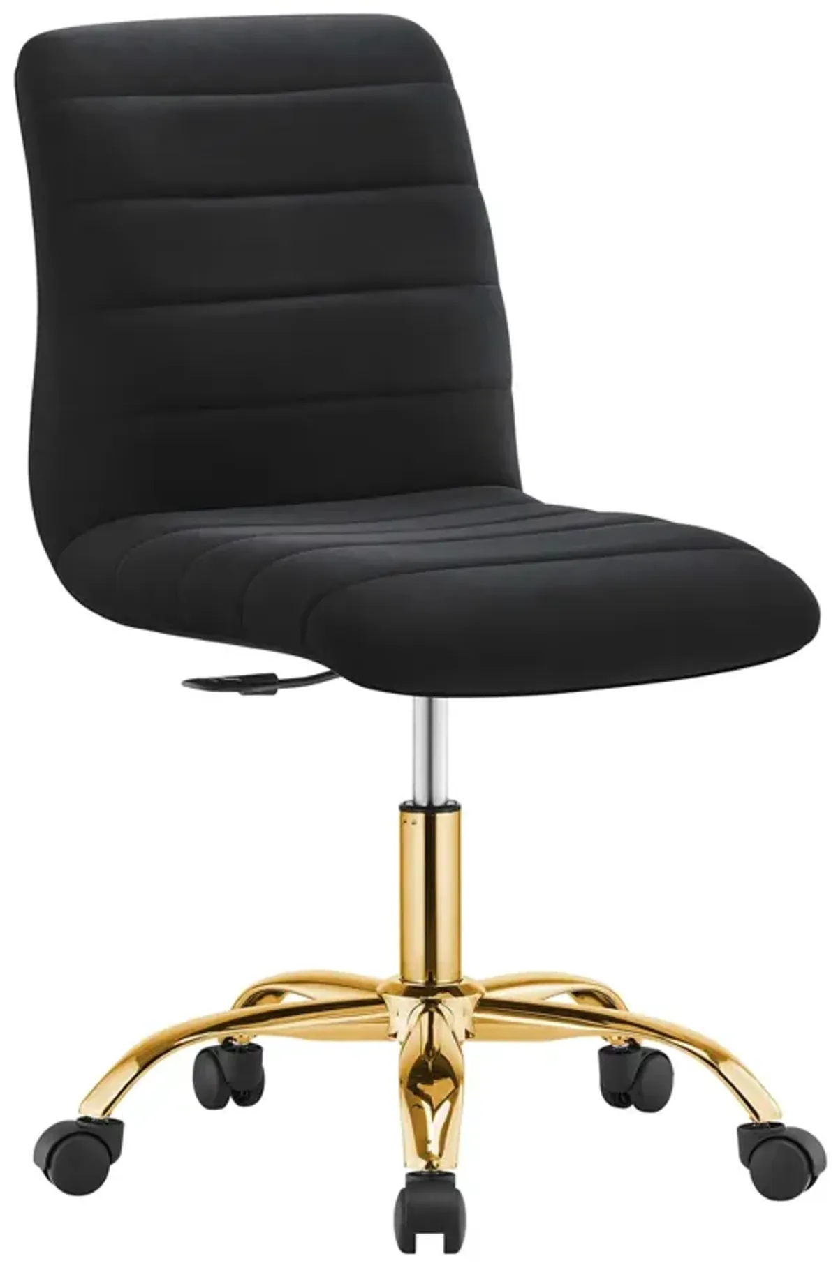 Ripple Armless Performance Velvet Office Chair by Modway Gold Ivory