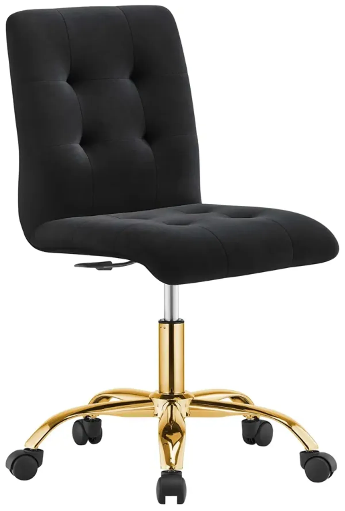 Prim Armless Performance Velvet Office Chair by Modway Gold Ivory