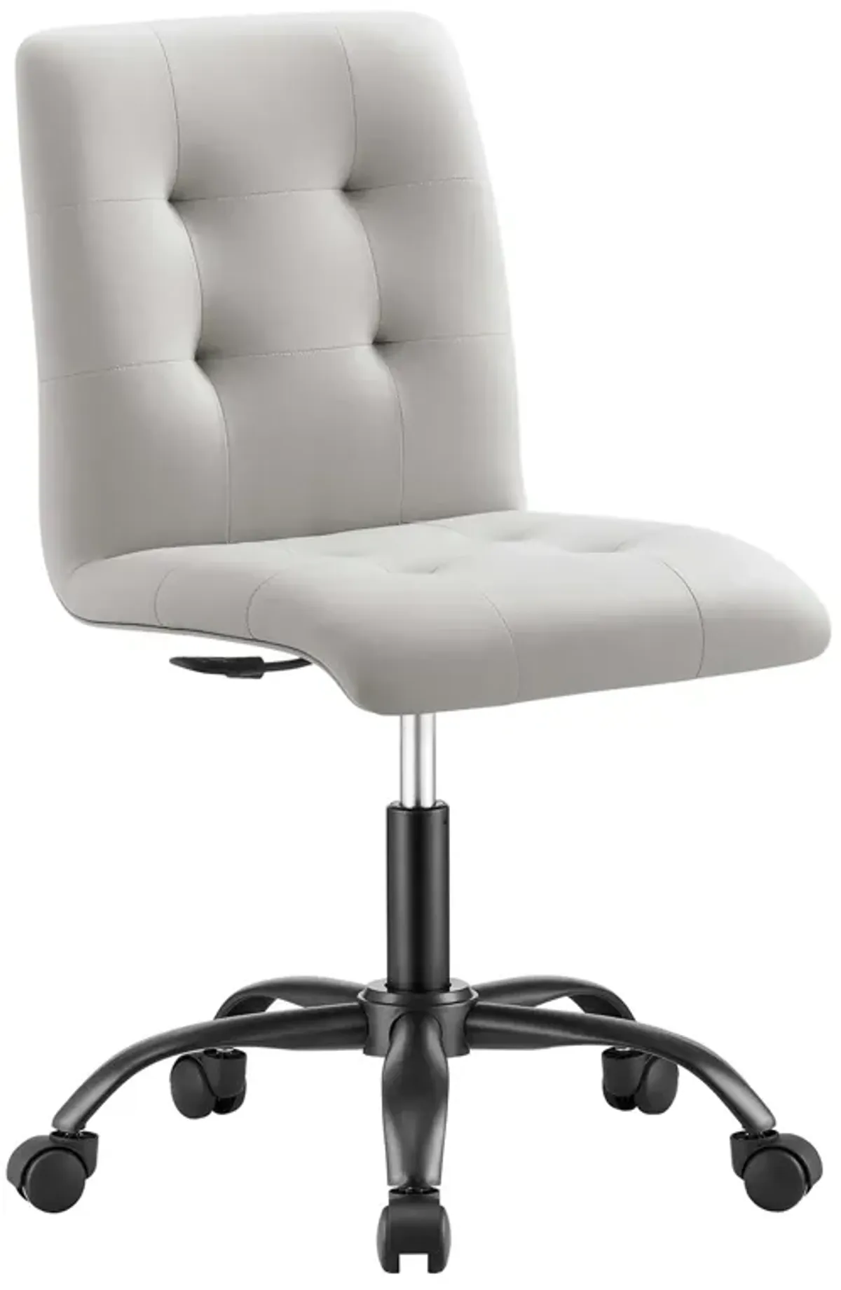 Prim Armless Vegan Leather Office Chair by Modway Black Tan