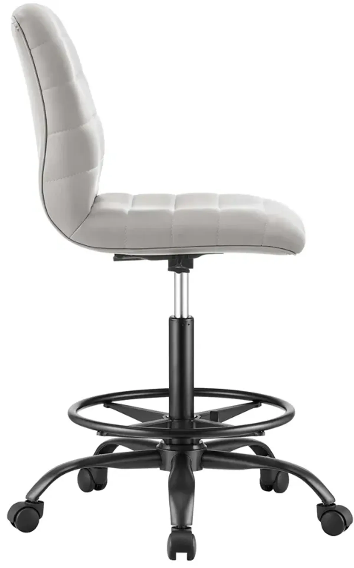 Ripple Armless Vegan Leather Drafting Chair by Modway