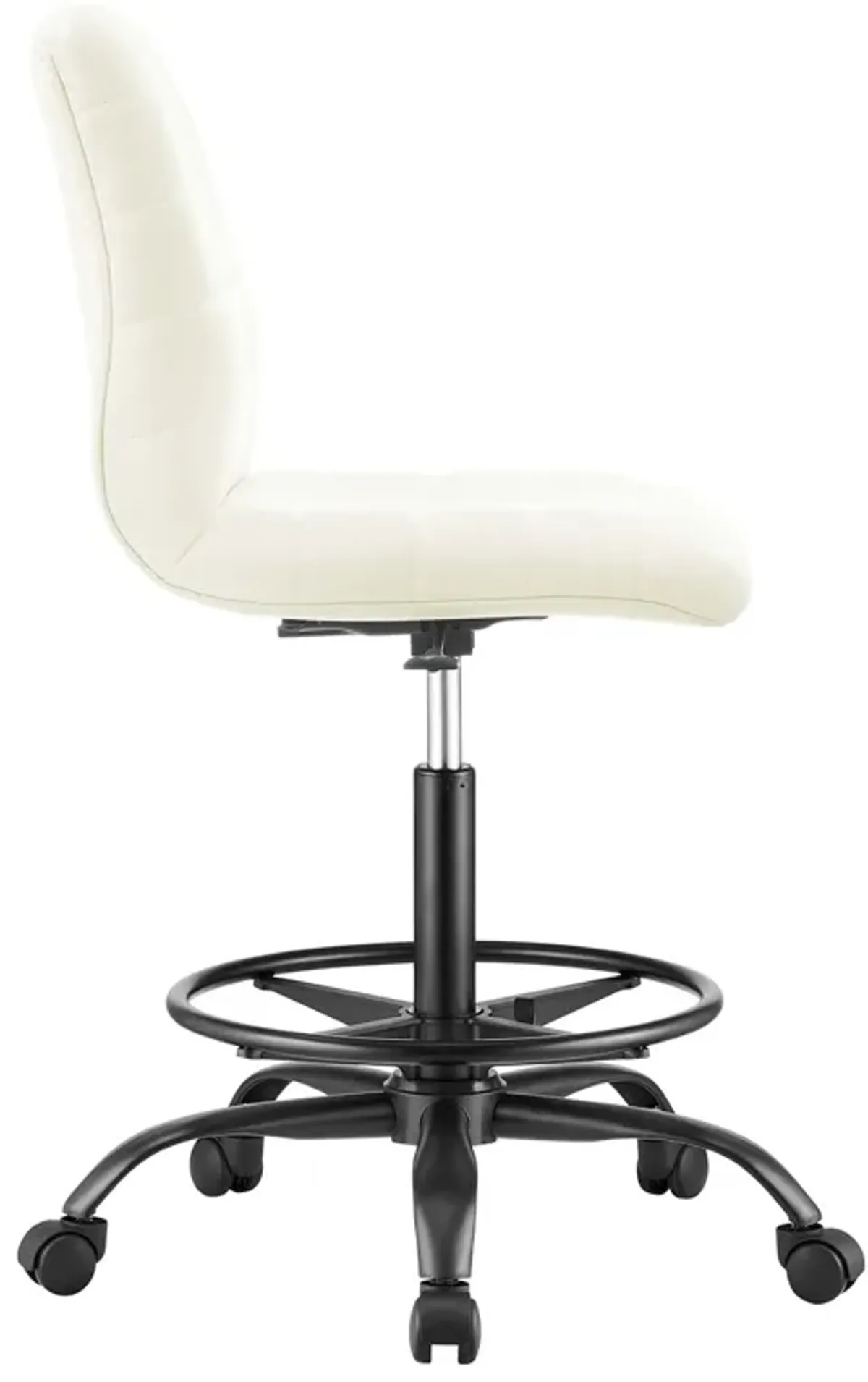 Ripple Armless Vegan Leather Drafting Chair by Modway