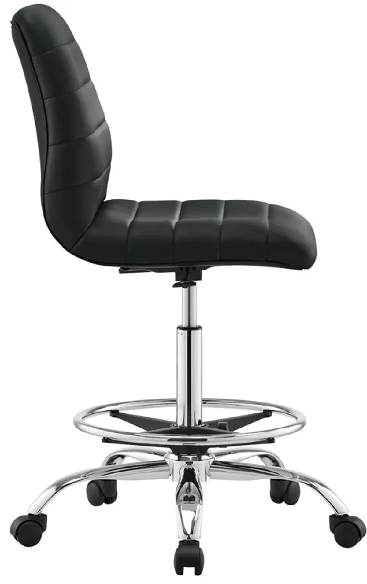 Ripple Armless Vegan Leather Drafting Chair by Modway