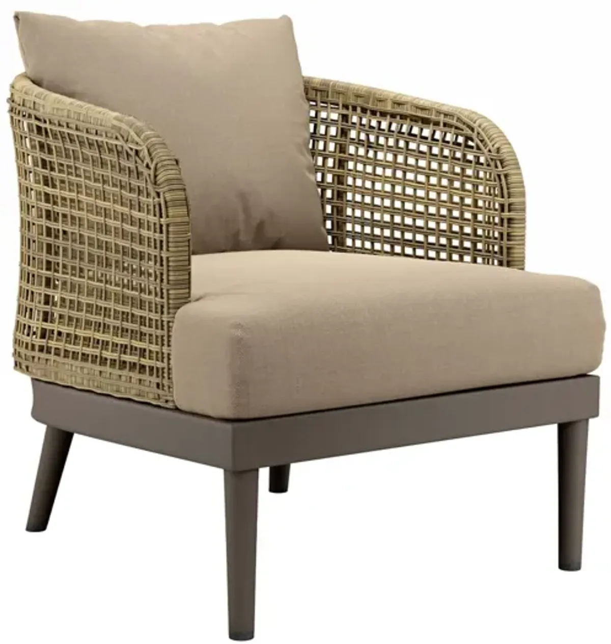 Meadow Outdoor Patio Armchair by Modway Natural White