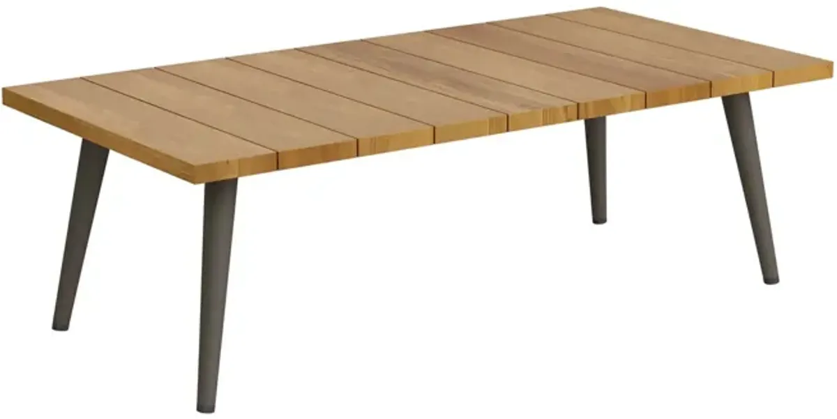 Meadow Outdoor Patio Teak Wood Coffee Table by Modway Natural Taupe