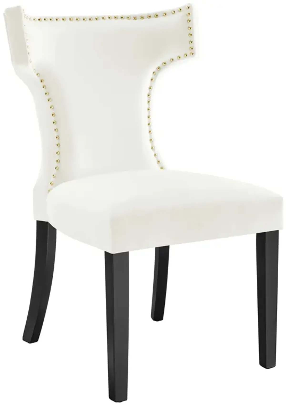 Curve Performance Velvet Dining Chairs - Set of 2 by Modway