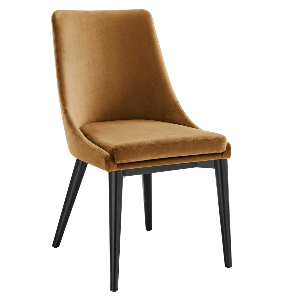 Viscount Performance Velvet Dining Chair by Modway Cognac