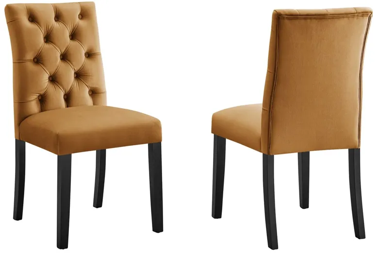 Duchess Performance Velvet Dining Chairs Set of 2 by Modway