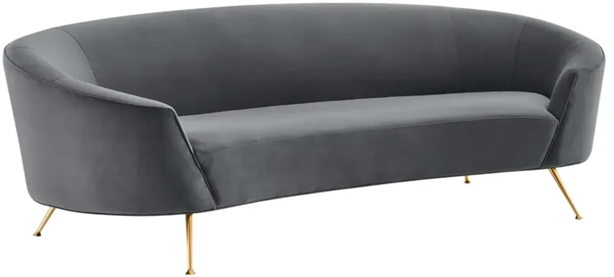 Marchesa Upholstered Performance Velvet Sofa by Modway Gray
