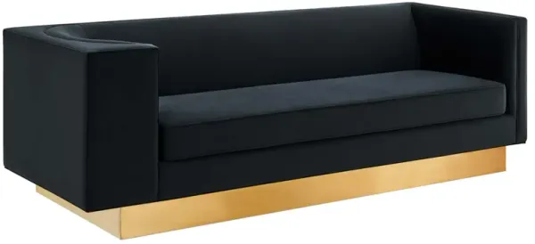 Eminence Upholstered Performance Velvet Sofa by Modway Black
