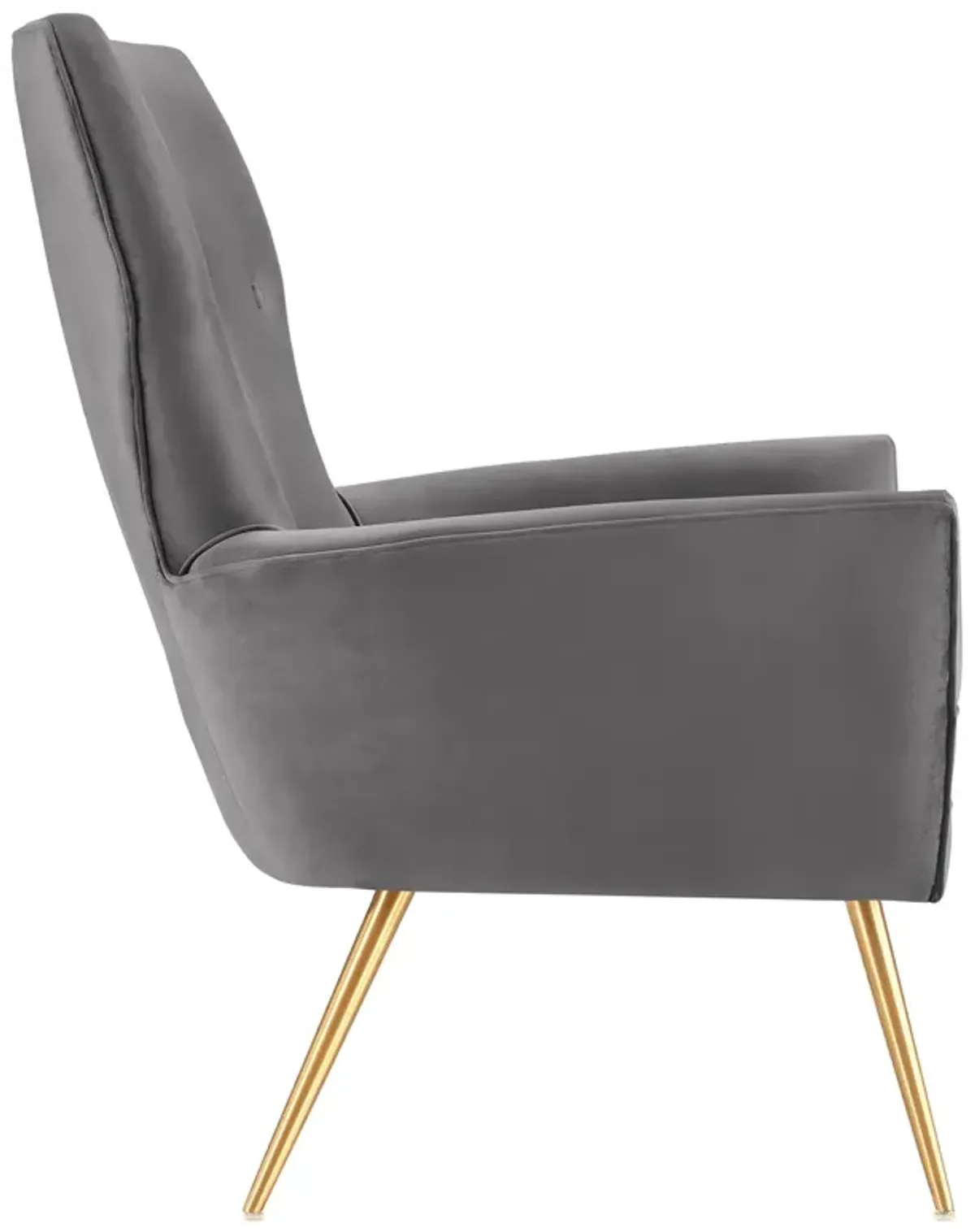 Renata Button Tufted Performance Velvet Armchair by Modway Gray