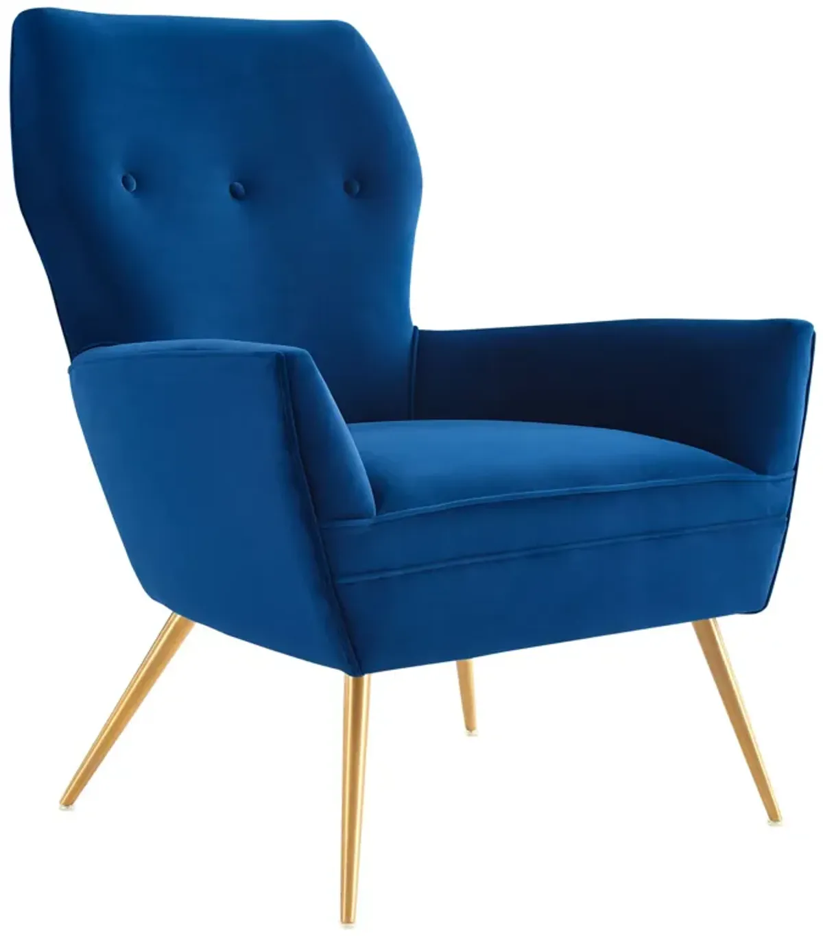 Renata Button Tufted Performance Velvet Armchair by Modway Navy