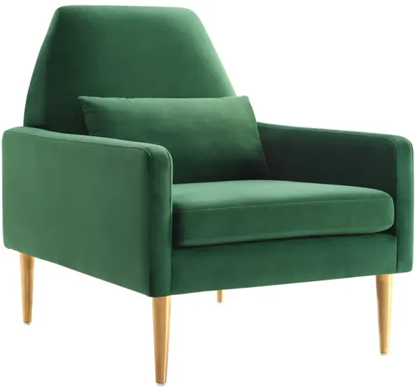 Liliana Performance Velvet Armchair by Modway Emerald