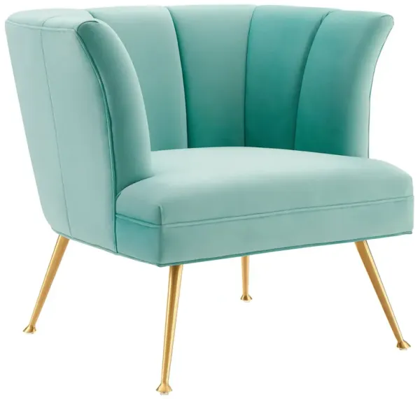 Veronica Channel Tufted Performance Velvet Armchair by Modway Mint