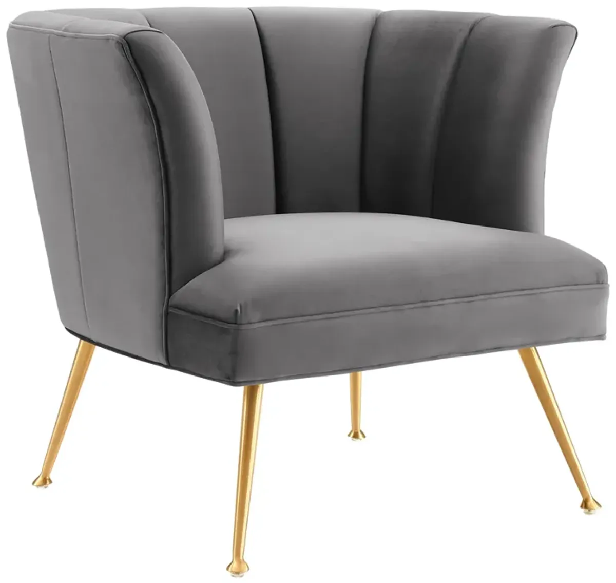 Veronica Channel Tufted Performance Velvet Armchair by Modway Pink
