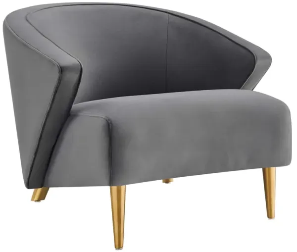 Odyssey Performance Velvet Armchair by Modway Gray