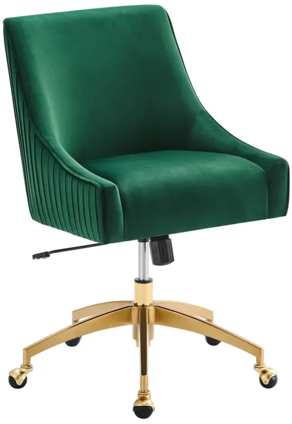 Discern Performance Velvet Office Chair by Modway Green