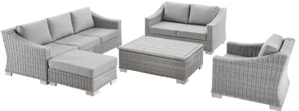 Conway 5-Piece Outdoor Patio Wicker Rattan Furniture Set by Modway