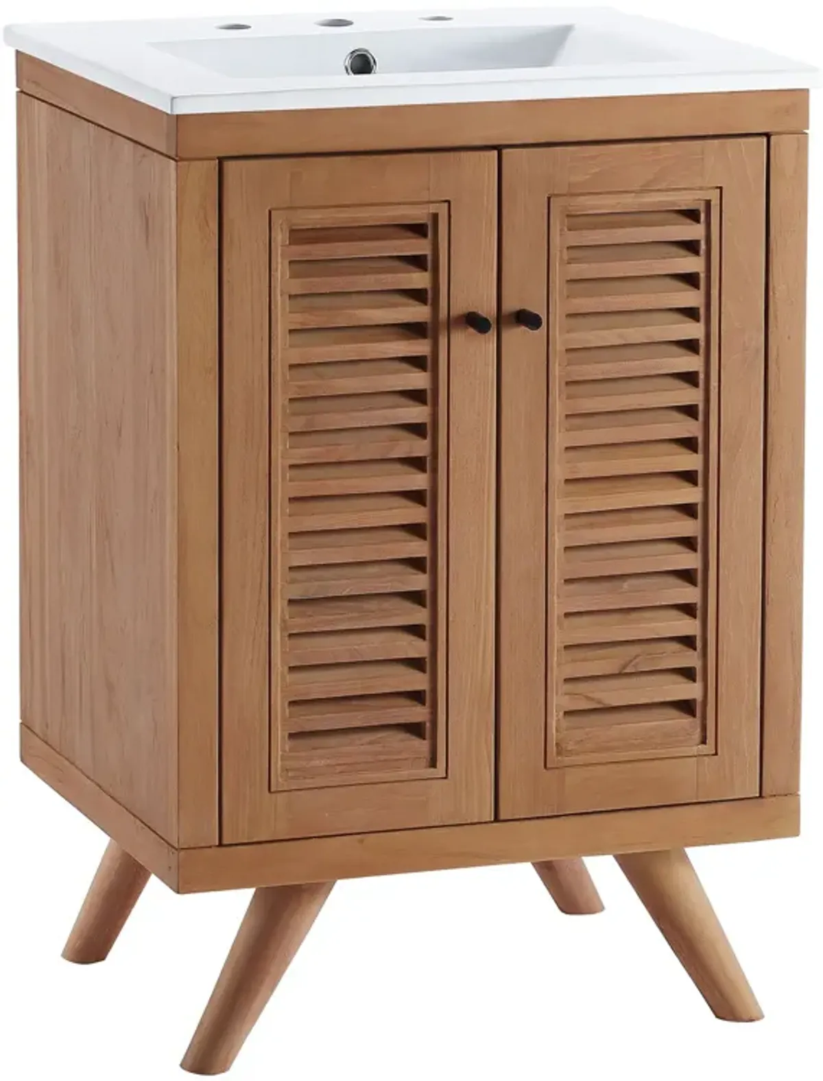 Birdie Bathroom Vanity Basin Included by Modway 24" / Natural White