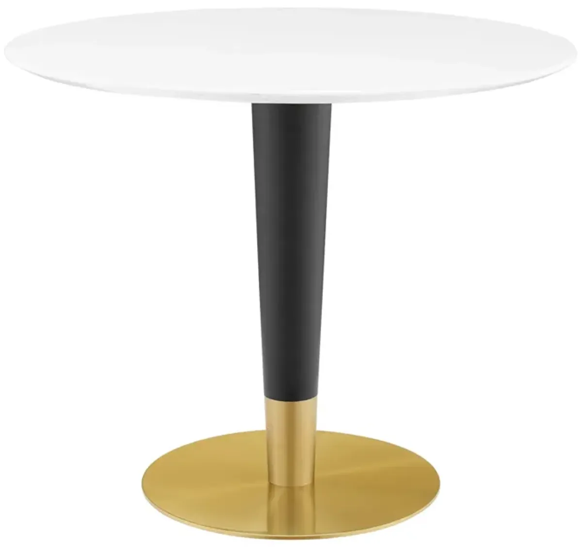 Zinque 36" Dining Table by Modway Gold White