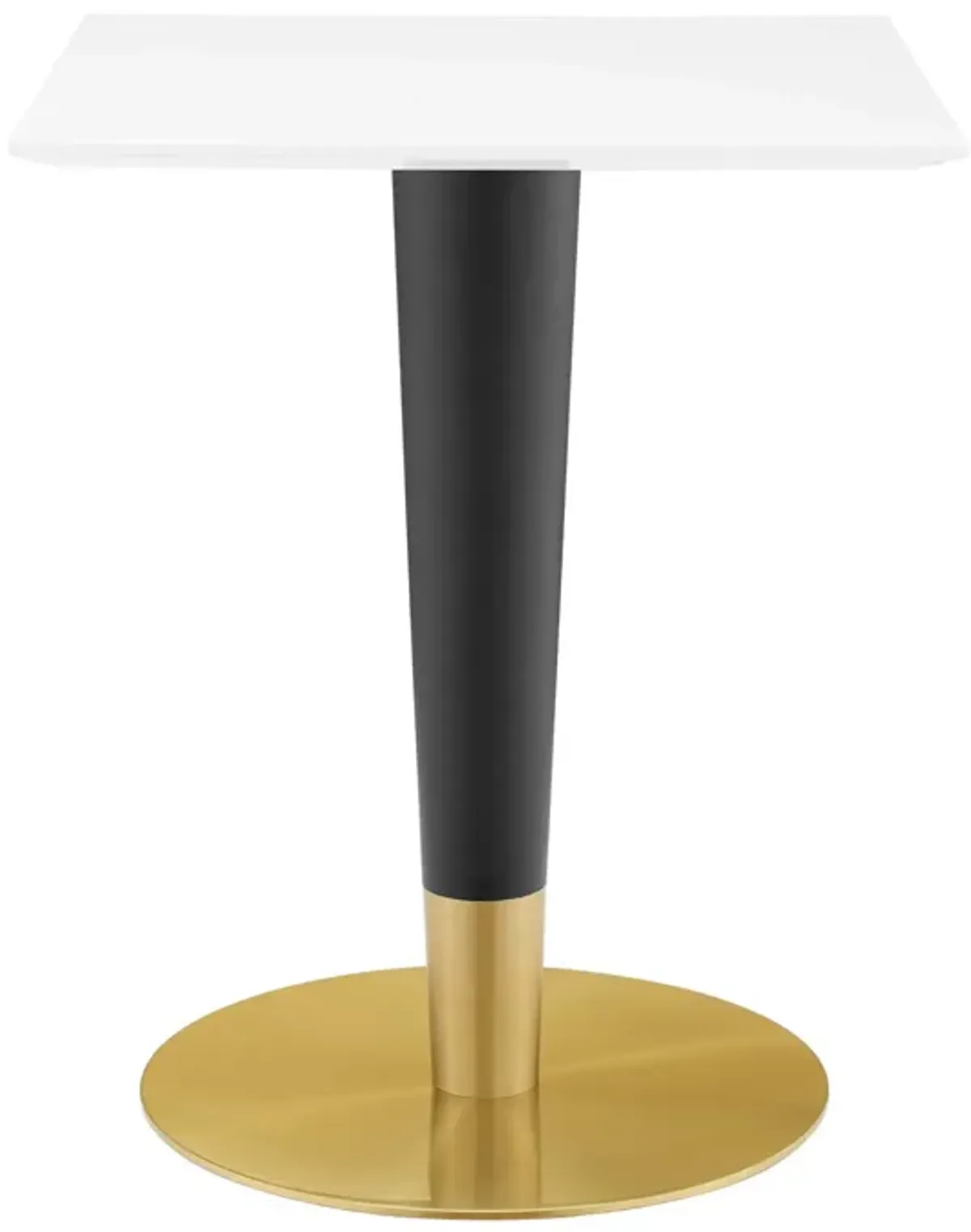 Zinque 24" Square Dining Table by Modway Gold White